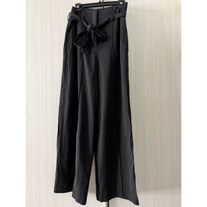 COS Black wide leg high tie waist pants Size EU 36/US 4 BNWT